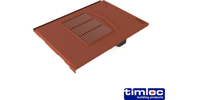 Timloc Flat Edge Tile Vent 334mm x 111mm x 423mm (Box of 8)