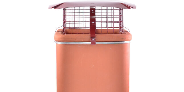 Brewer Square Solid Fuel Chimney Birdguard With Rain Cap (Fits Pots 6" - 10")