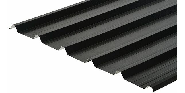 Cladco 32/1000 Box Profile 0.7mm Metal Roof Sheet - Black (PVC Plastisol Coated)