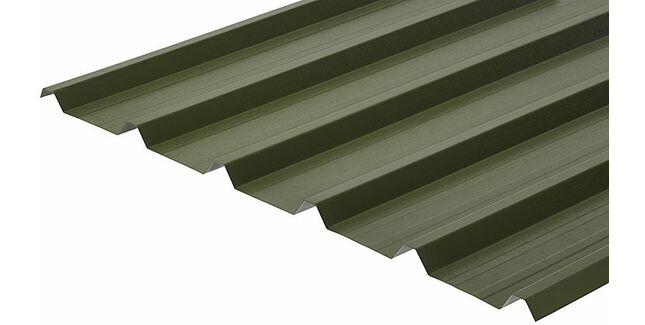 Cladco 32/1000 Box Profile 0.7mm Metal Roof Sheet - Olive Green (PVC Plastisol Coated)
