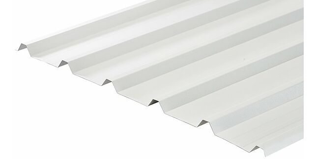 Cladco 32/1000 Box Profile 0.7mm Metal Roof Sheet - White (PVC Plastisol Coated)