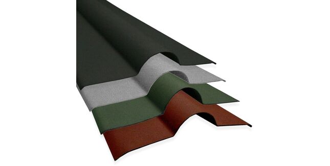 Solstice Bitumen Corrugated Roof Sheet Ridge - 1000mm x 450mm