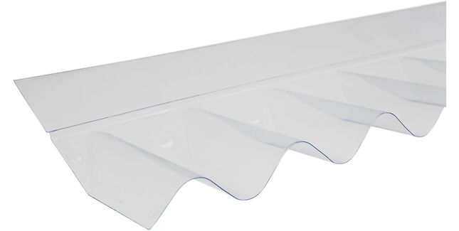 Solstice Clear PVC Corrugated Roof Sheet Flashing Strip - 950mm x 150mm