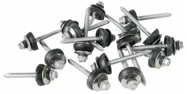 Cladco 65mm Corrugated Roof Sheet Screws With BAZ Washers - Pack of 100
