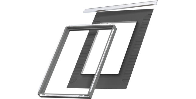 VELUX EDP CK06 2500 Pro+ Conservation Plain Tile Flashing Kit - 55cm x 118cm (Black)