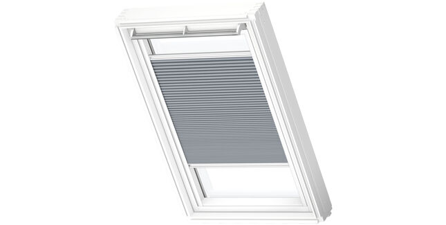 VELUX Manual Blackout Energy Pleated 'White Line' Heritage Window Blind - Grey