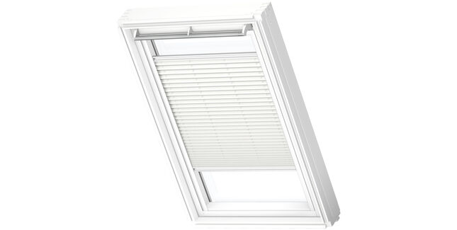 VELUX Manual Translucent Pleated White Line Heritage Window Blind - White