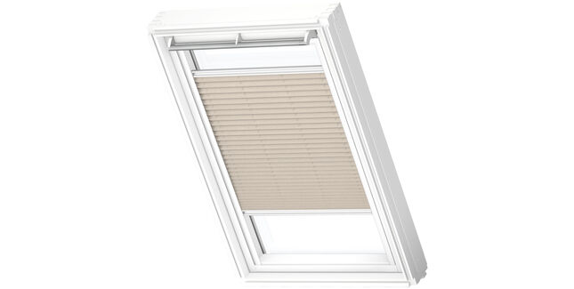 VELUX FHL 1259WL Manual Translucent Pleated Blind 'White Line' - Classic Sand