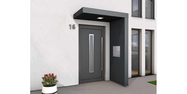 Alumasc Skyline BS150 Profile Aluminium Door Canopy - Anthracite Grey