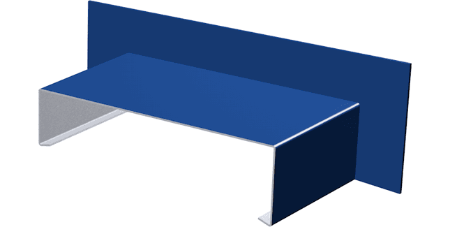 Alumasc Skyline Standard Sloping Coping - Upstand Stop End (Right Hand)