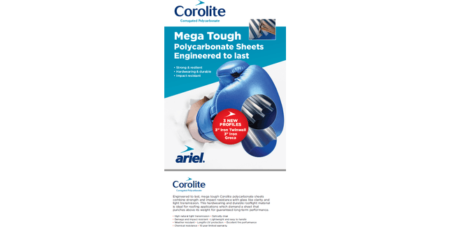 Corolite 10/3 Mega Tough Polycarbonate Sheet - 1mm from £19.28
