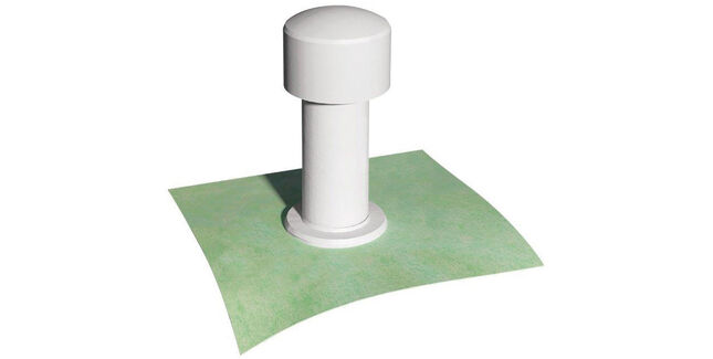 GRP White Flat Roof Vent (75mm)