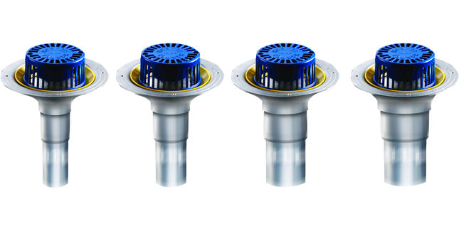 Harmer Anti Vortex Aluminium Vertical Extended Spigot Drain Outlet