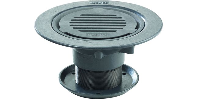 Harmer Cast Iron Medium Sump Horizontal Threaded Double Flange Drain Outlet