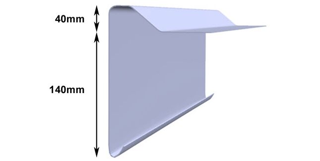 B300 Raised Edge Trim 3m - Grey