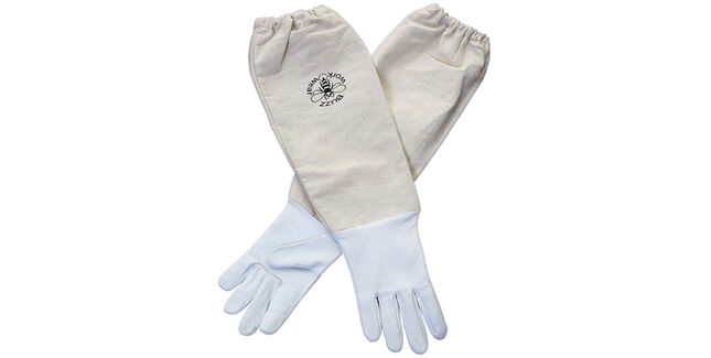 Buzz Work Wear White Leather Soft Hide Gloves