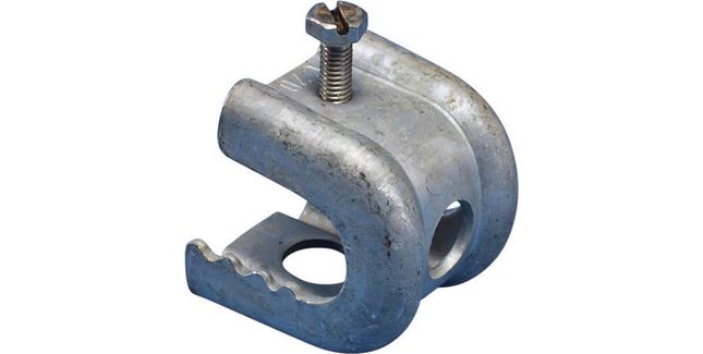M8 Galvanised Steel Bridge Clamp (30mm - 45mm Flange)