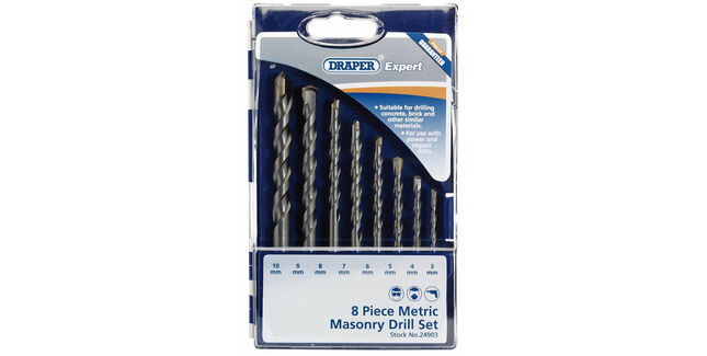 Draper Masonry Drill Set 3 - 10mm (Pack of 8)