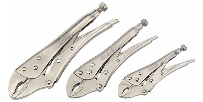 Draper Curved Jaw Self Grip Pliers Set (Pack of 3)