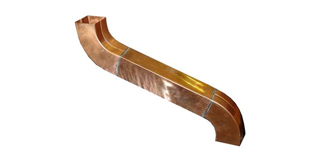 Coppa Gutta Copper 80 x 80mm Swan Neck Kit