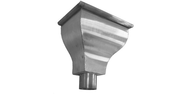 Zinc Gutta Hopper Head - Catherine in Zinc - 230 x 270 x 190mm