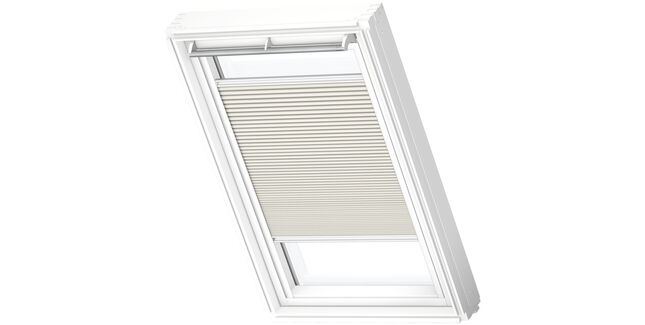 VELUX FHC 1172SWL Manual Double Pleated Blind 'White Line' - Light Grey