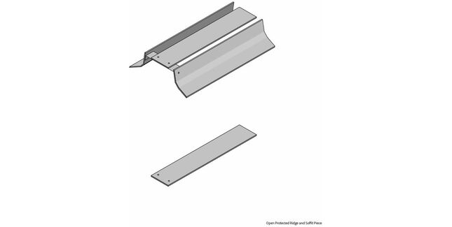 Eternit FarmTec Fibre Cement Open Protected Ridge Flashing - 2300mm