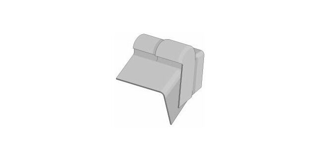Eternit FarmTec Fibre Cement Two Piece Hooded Finial - Half