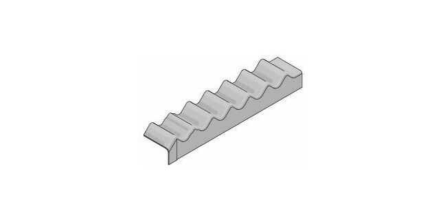 Eternit FarmTec Fibre Cement Eaves Corrugation Closure - 70mm