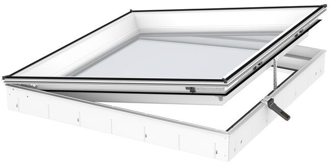 VELUX CVU 200060 0220Q Vented Electric Security Flat Roof Window Base Double Glazed - 200cm x 60cm
