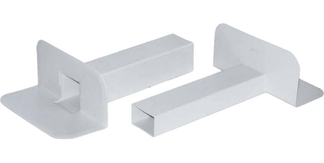 Wallbarn PVC Rectangular Through-Wall Corner Roof Outlet