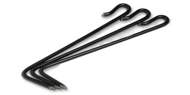 SSQ Stainless Steel Straight Slate Tile Hooks - Black (Pack of 500)