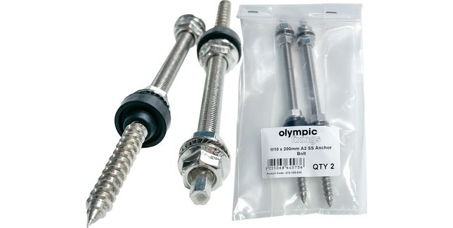 Olympic Fixings Double Threaded Ancor Bolts  A2 Stainless steel (Pack of 2)