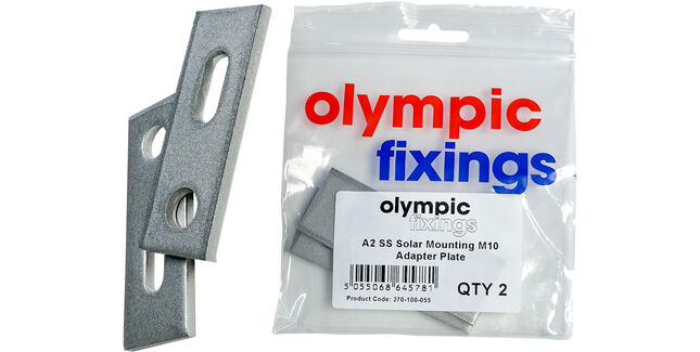 Olympic Fixings Flat Mounting Plate A2 Stainless steel (For fixing brackets or anchors) - Pack of 2