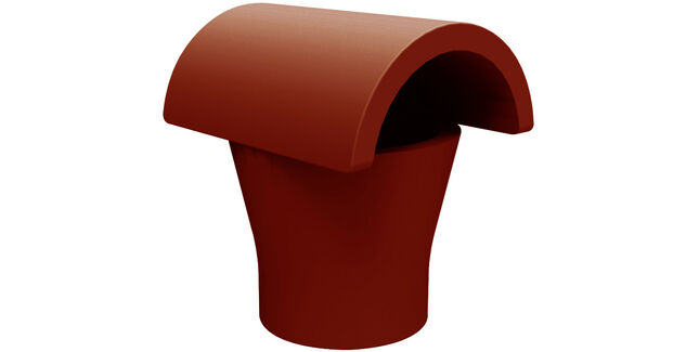 Clay Taper Push-In Chimney Pot Hood - Buff (330mm)