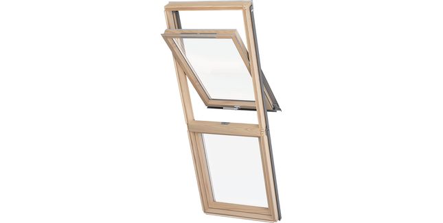 DAKEA 'Vision Energy' Sloped Fixed Roof Window - 78cm x 98cm (Natural Wood)