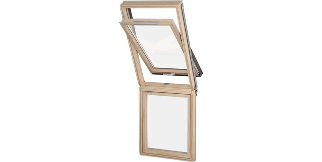 DAKEA 'Vertica Energy' Natural Wood Vertical Fixed Window