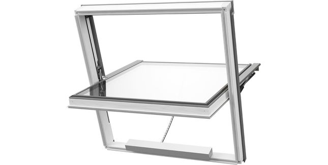DAKEA White Painted Centre Pivot Smoke Vent Roof Window