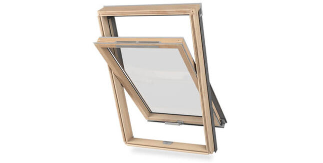 DAKEA 'Better Energy' Natural Wood Centre Pivot Roof Window