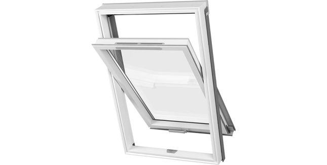 DAKEA 'Good' White Painted Centre Pivot Roof Window