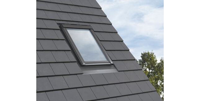 VELUX EDT SK06 1000 Pro Inc BFX Flat Tile Flashing Single, Grey 114cm x 118cm