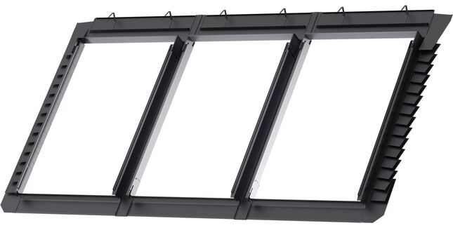 VELUX EKW 4031E Pro+ Profiled Tile Flashing Integrated Triple Combination LKY (Flexible Middle Gutter)