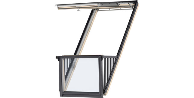 VELUX GDL MK19 S10L03 Pine Triple Glazed Cabrio Single Roof Balcony System (Includes Slate Flashing)