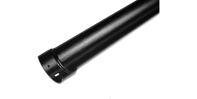 Alumasc Heritage 1.8m Cast Aluminium Half Round Gutter Length - Textured Black