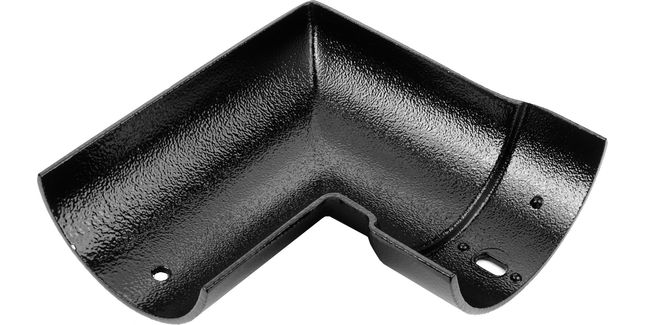 Alumasc Heritage Cast Aluminium Half Round Internal/External Gutter Angle - Textured Black