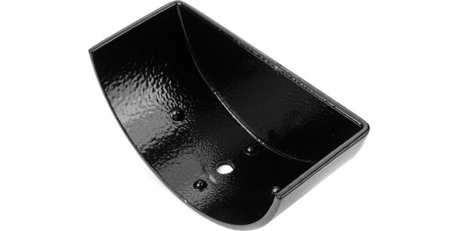 Alumasc Heritage Cast Aluminium Half Round Stop End - Textured Black