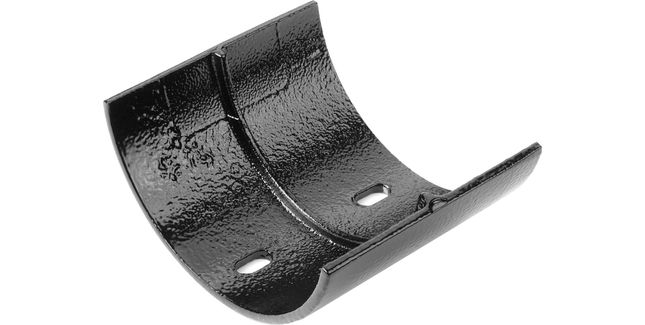 Alumasc Heritage Cast Aluminium Half Round Gutter Union Clip - Textured Black
