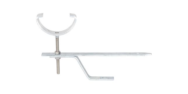 Alumasc Heritage Cast Aluminium Half Round Rise &amp; Fall Bracket - Textured Black