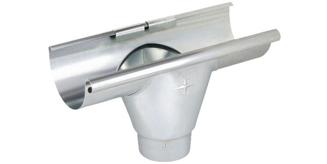 Alumasc Infinity Steel Half Round Prefab Gutter Outlet - 125mm x 80mm