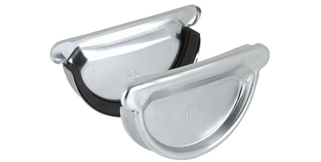 Alumasc 125mm Infinity Steel Universal Half Round Gutter Stop End